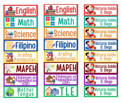 Filipino Subject Vector Images .